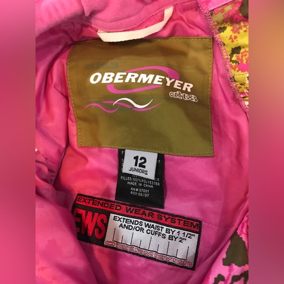 Obermeyer Snow Pants, Sz 12, pink - Picture 4 of 6